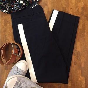 Side stripe skinny fit pants
